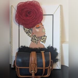 Dooney & Bourke Vtg. Equestrian Saddle Crossbody All Weather Leather Purse Bag